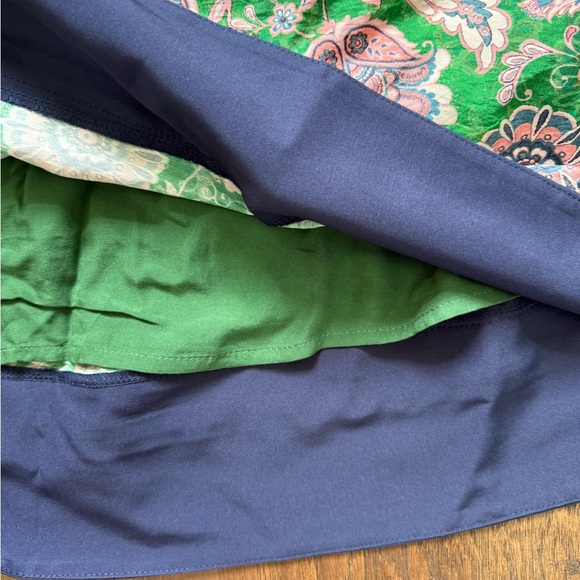 NWT Entro Floral Green and Navy Dress size large - Picture 6 of 7